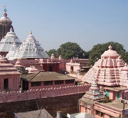 facade image of an indian temple on a bright day