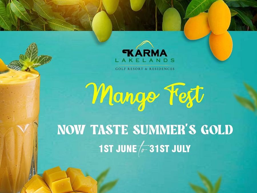 A creative for Mango Fest at Karma Lake lands