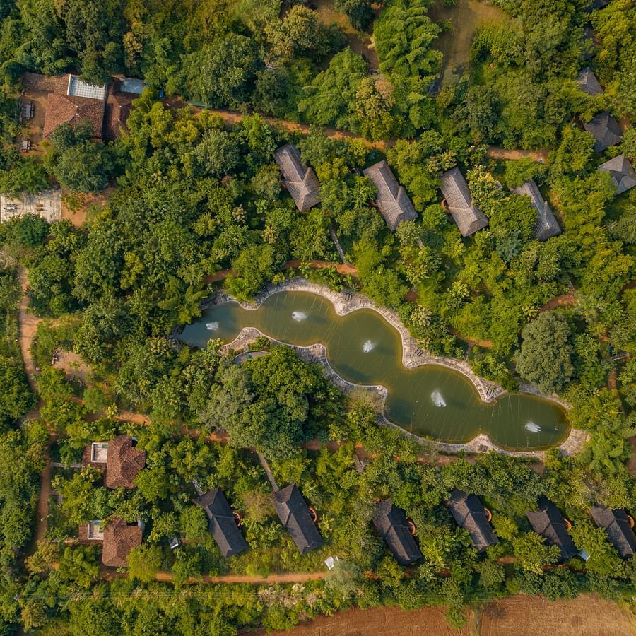 Tendu Leaf Jungle Resort Drone-21