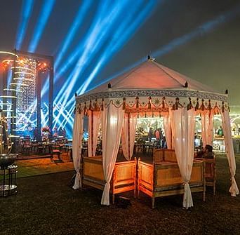 A lavish decoration of  wedding celebration at Nirvana Luxury Hotel, Ludhiana.