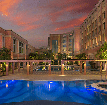 Exterior of Nirvana Luxury Hotel, Ludhiana at dusk