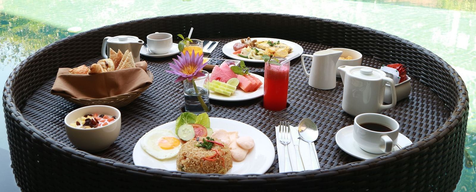 A floating breakfast platter at Nirvana Luxury Hotel, Ludhiana.