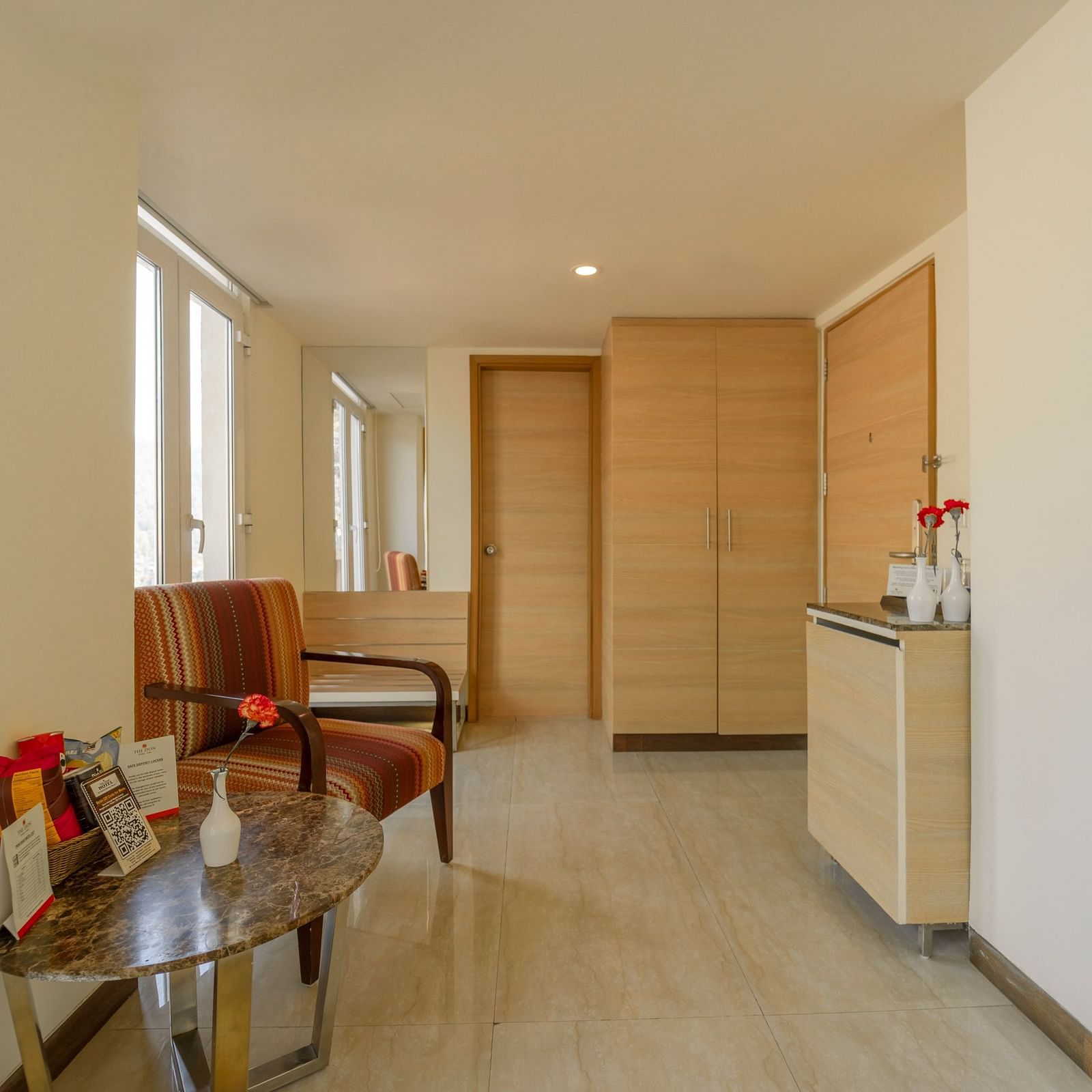 image of the wardrobe section of the room