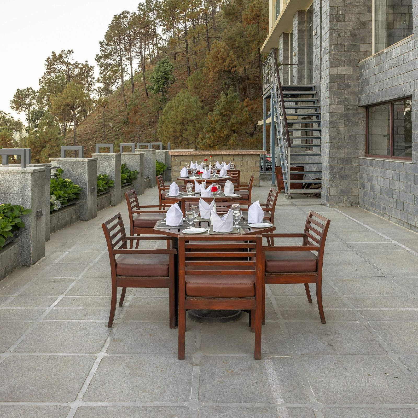 outdoor sitting area at the zion, shimla