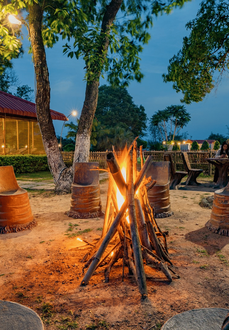 Bonfire at Summit Green Lake Tea Resort & Spa, Kaziranga