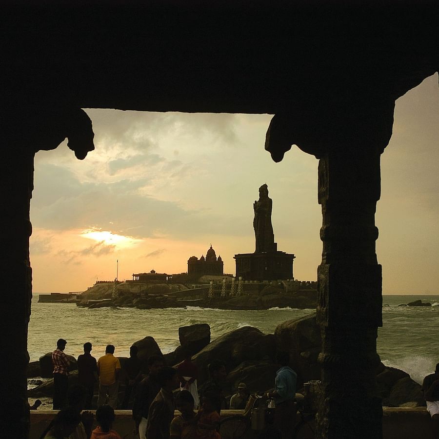 An overview of Vivekananda rock memorial as seen from afar