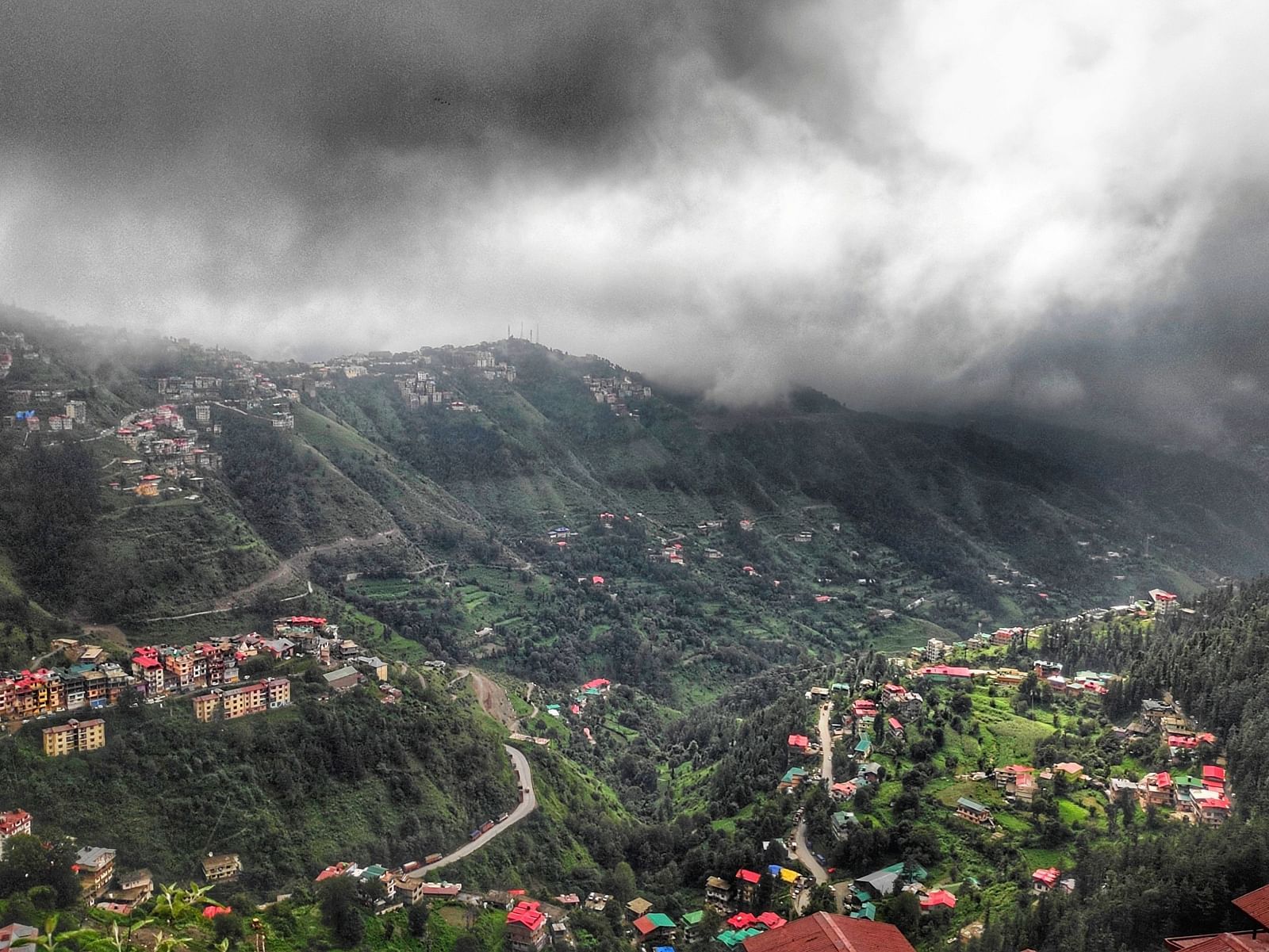 Shimla aerial view