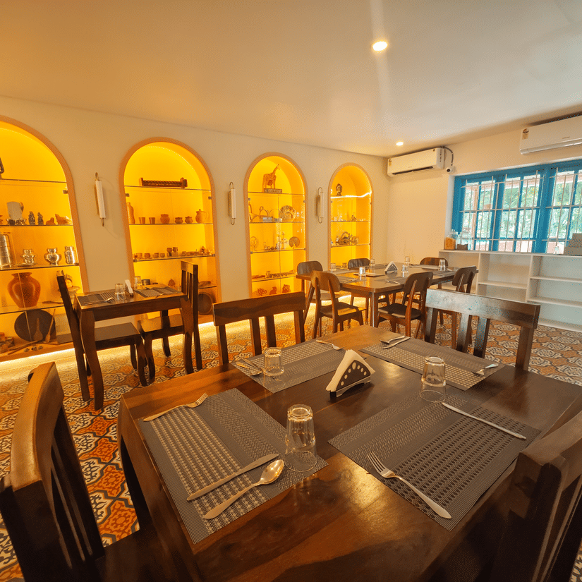 Traditional colourful entrance at Ibex Resorts Coimbatore featuring vibrant décor and heritage-inspired architecture.