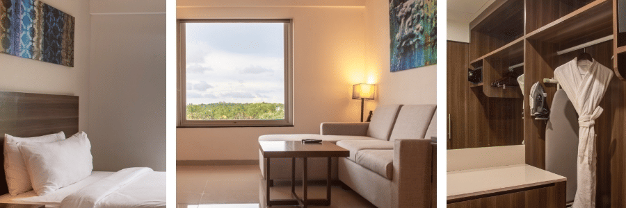 Banner for landing page showcasing images of different room categories