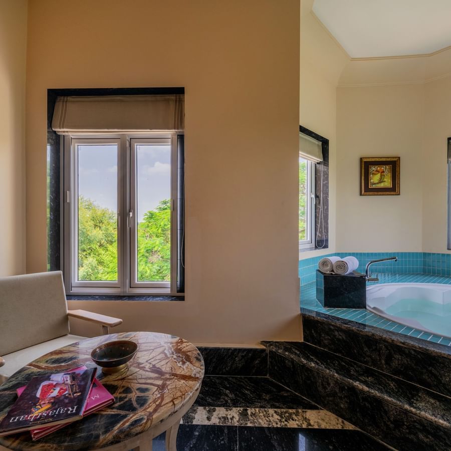 Bathtub - Deluxe - Hotels Near Chand Baori - Resorts Near Abhaneri-7