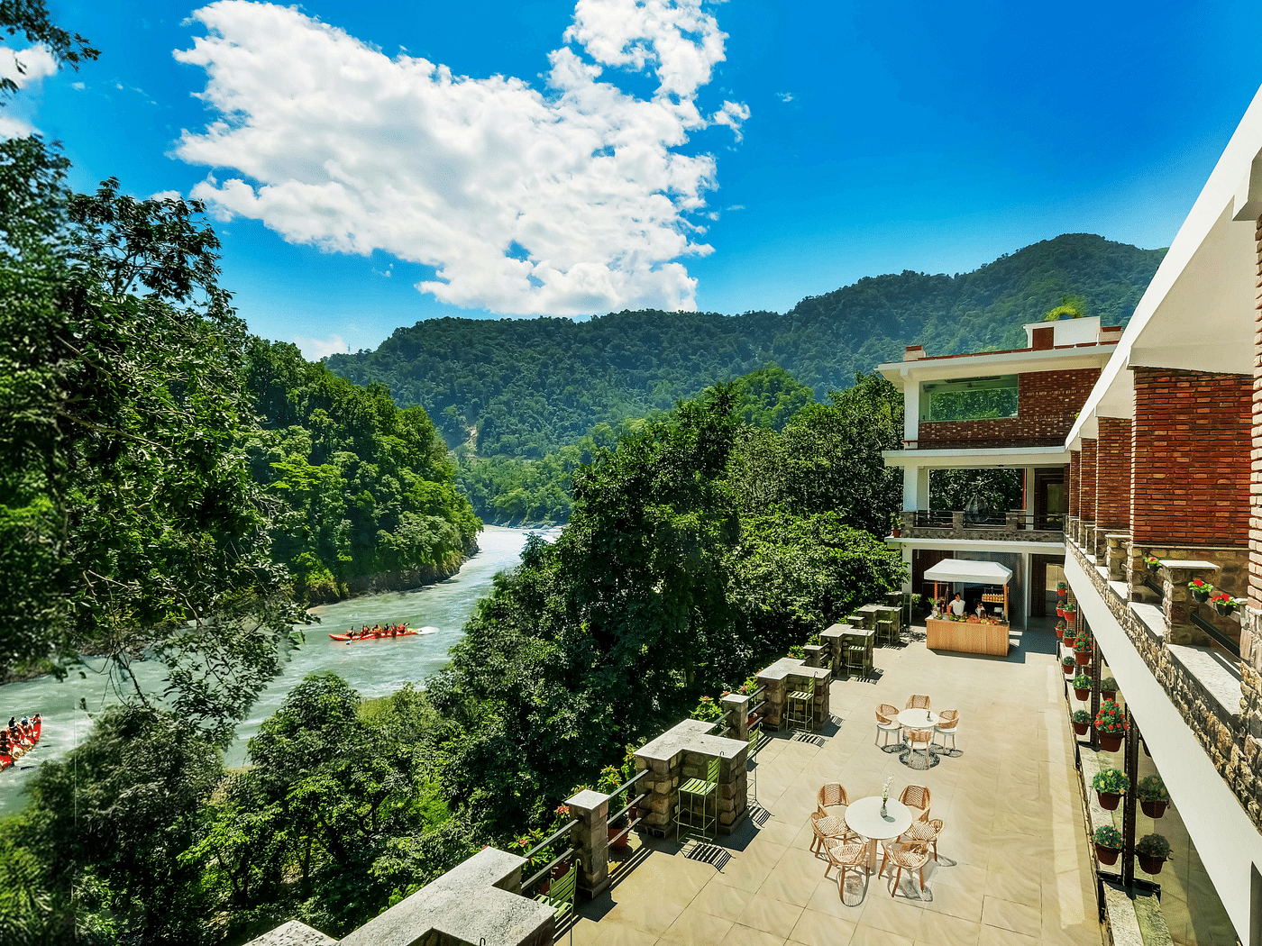 Summit by the ganges exterior view with river rafting