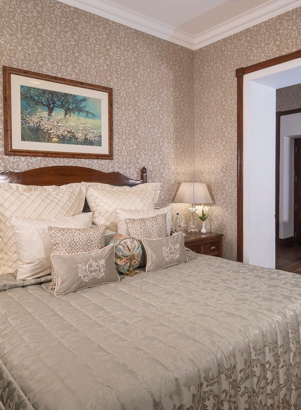 view of the club room with king sized bed at The Claridges Nabha Residence, Mussoorie