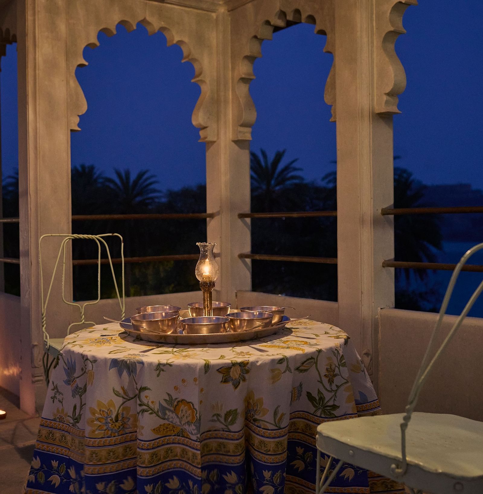 seating arrangement for romantic dinner at Dev Shree, Deogarh