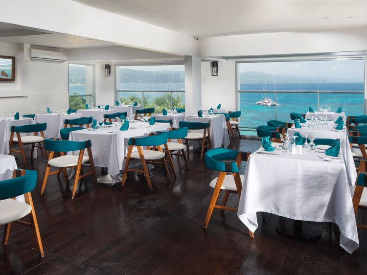 Marketplace buffet restaurant at S Hotel Montego Bay offering international cuisine stations for breakfast and lunch in Montego Bay Jamaica