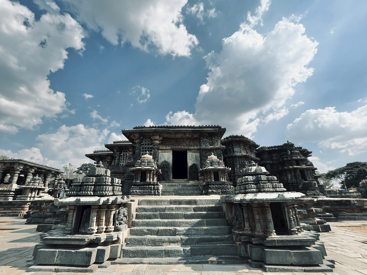 Hoysala temple stone architecture in Karnataka