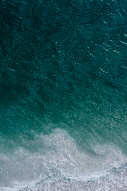 overhead view of a beach