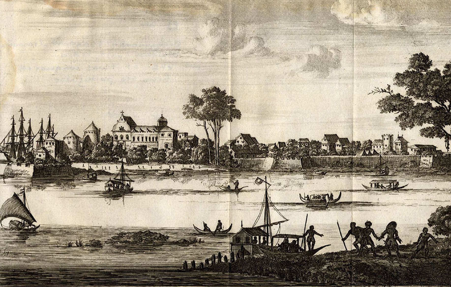 Artistic presentation of ancient port in Muzris