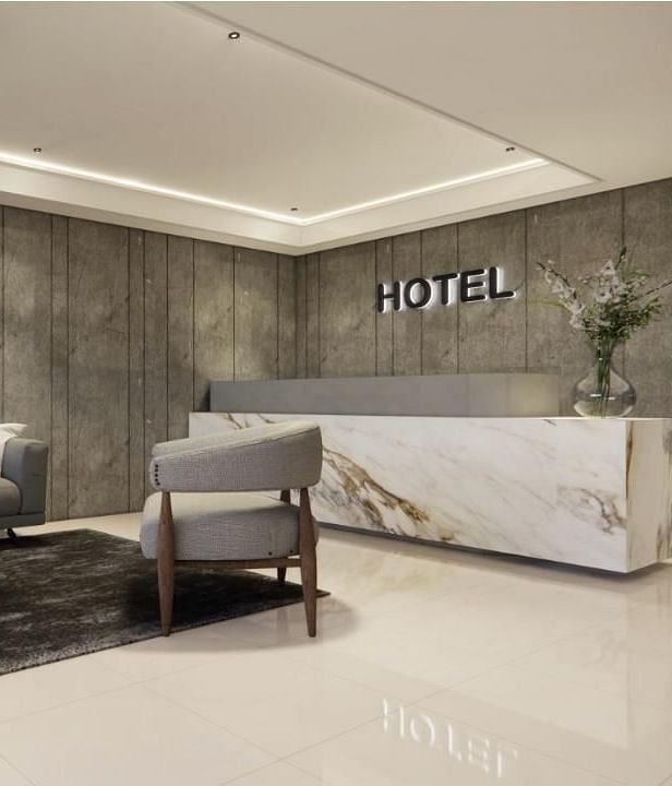 Reception area at Hotel La Premier