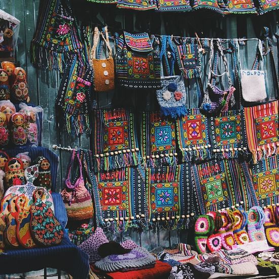 miscellaneous objects sold at a roadside shop 
