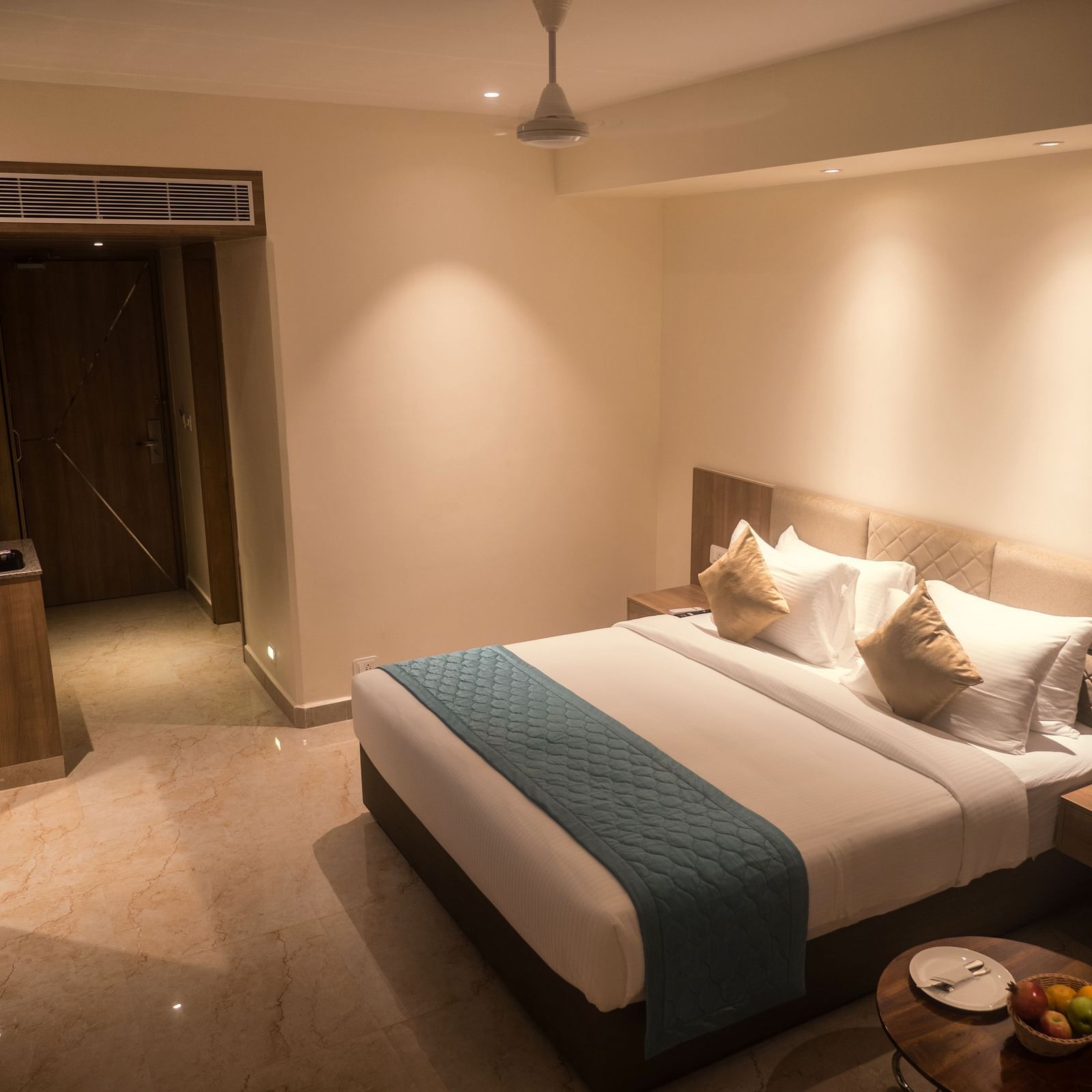 view of a king size bed of a Premium Room 