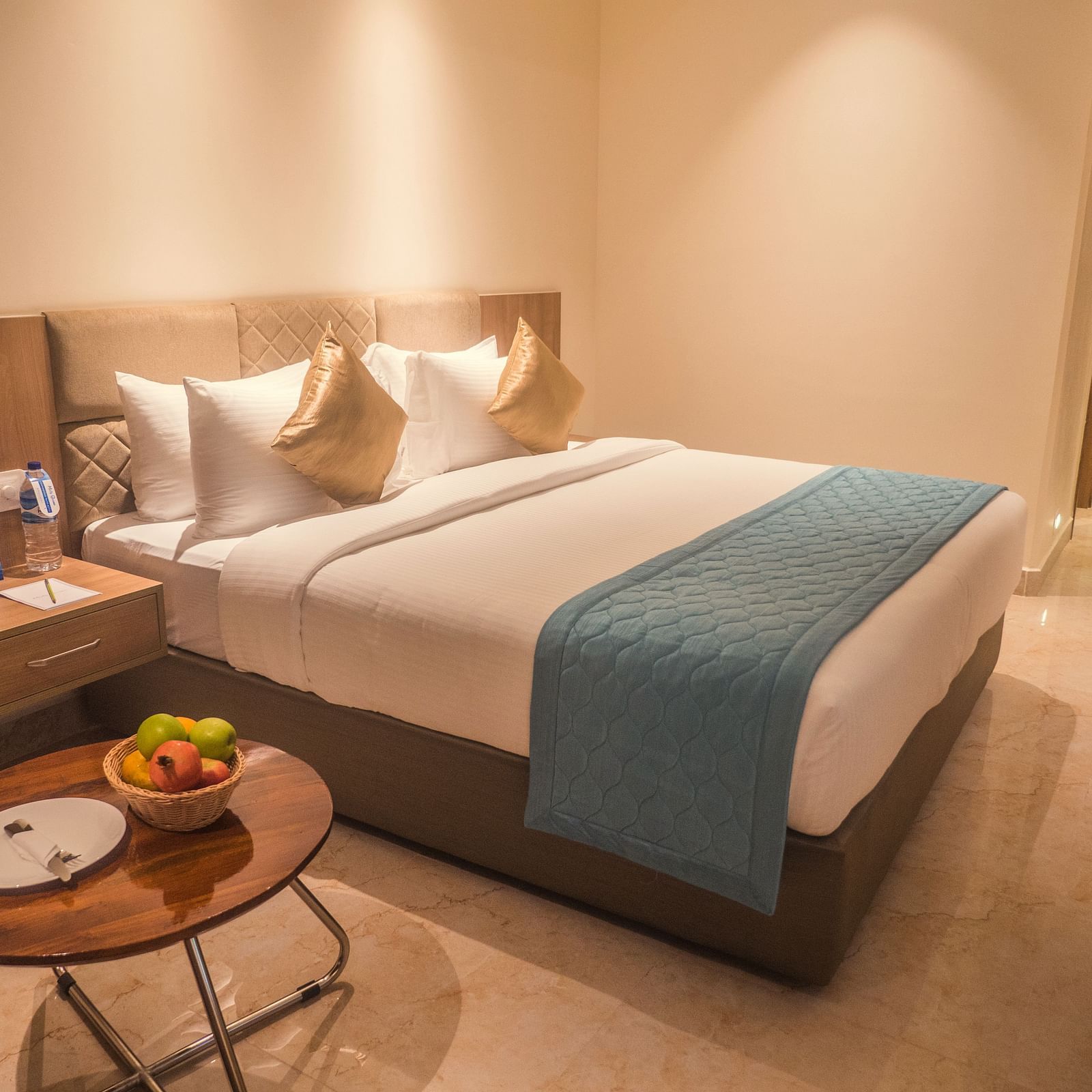 view of a king size bed of Luxury Sea View Room