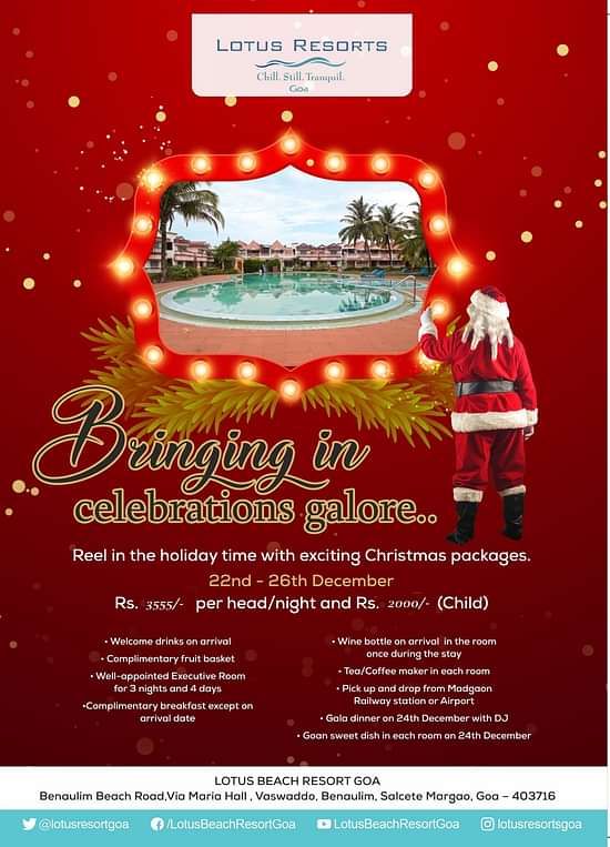 Christmas Stay Package Lotus Goa