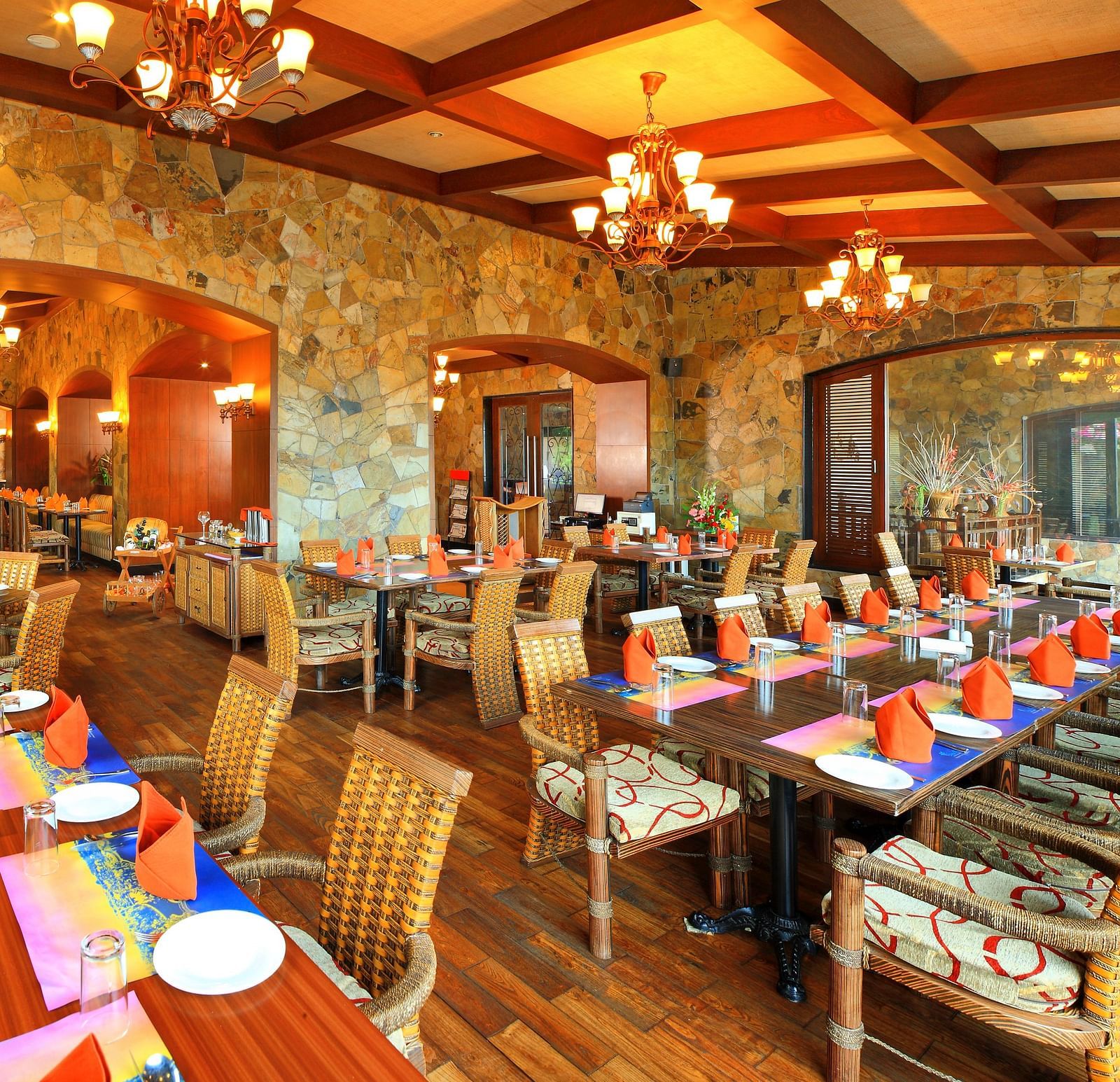 Amber Restaurant Lobby Facing Shot at Ocean Spray Puducherry