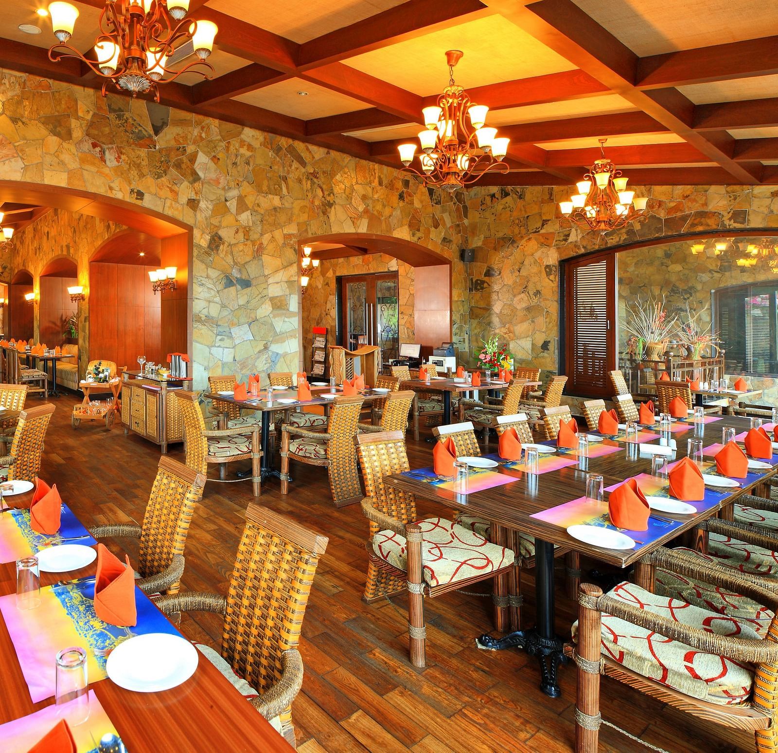 Amber Restaurant Lobby Facing Shot at Ocean Spray Puducherry