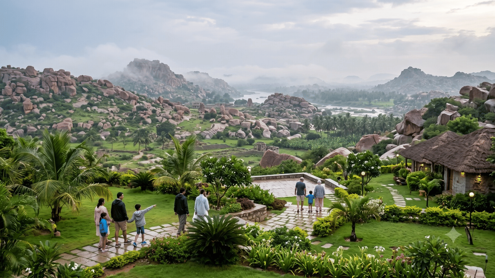 Hampi Family Getaway in Monsoon at Nature Trails Ashoka Resort