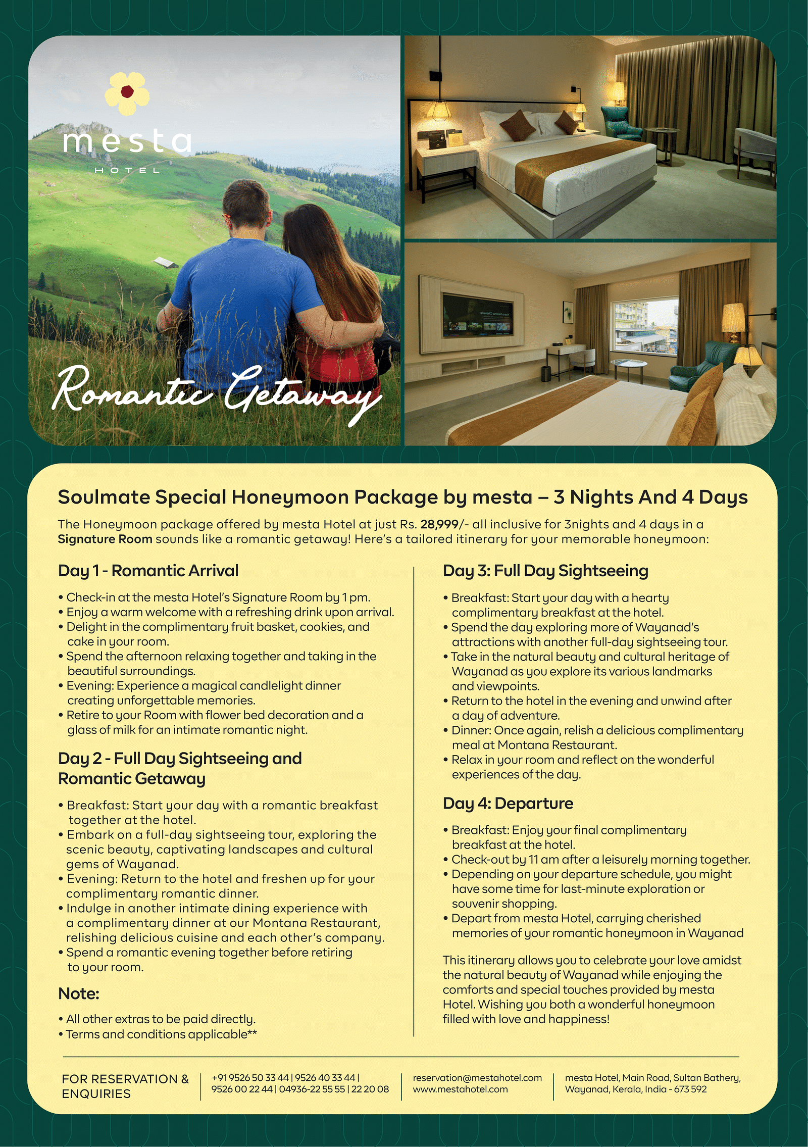 honeymoon 3-4 Signature Room  poster