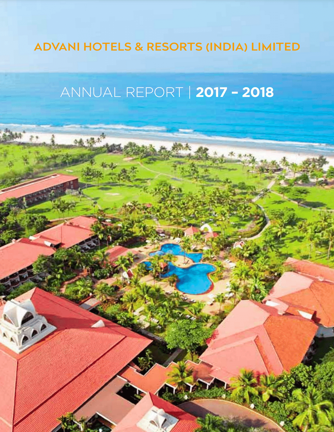 aerial view of Caravela Beach Resort Goa with trees surrounding it