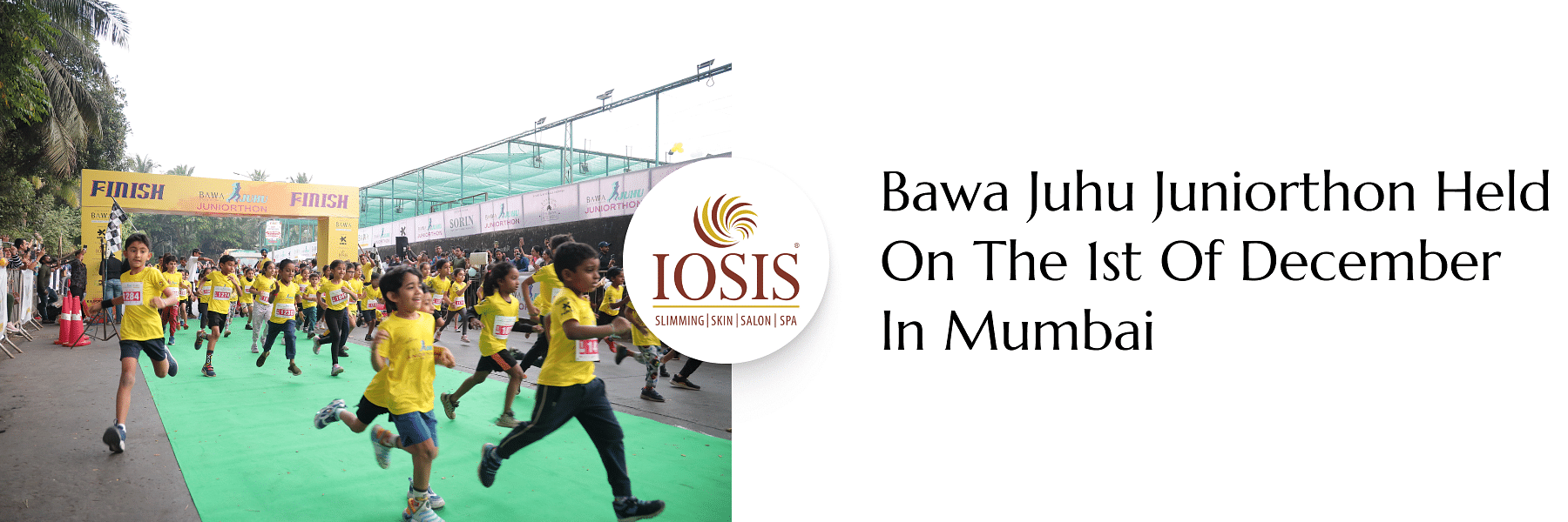 Image of  kids running in junior marathon at  IOSIS