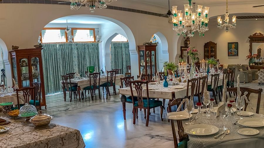 image featuring the indoor Dining setup at Dev Shree