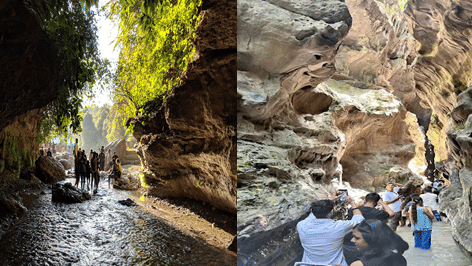 head to Tapkeshwar Mahadev Temple