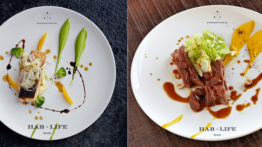 Food intricately platted at Hablis hotel Chennai