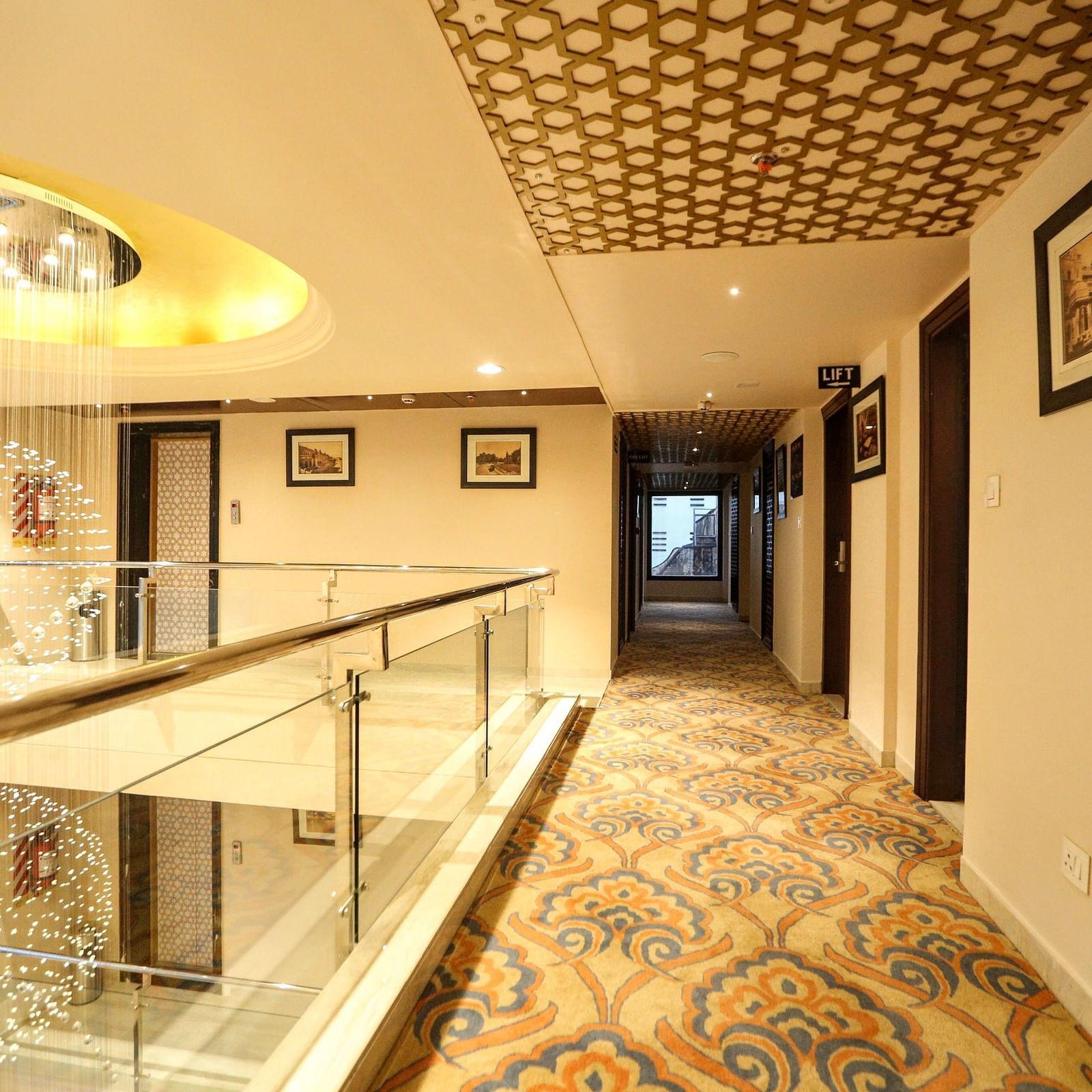corridor at comfort inn sapphire, jaipur