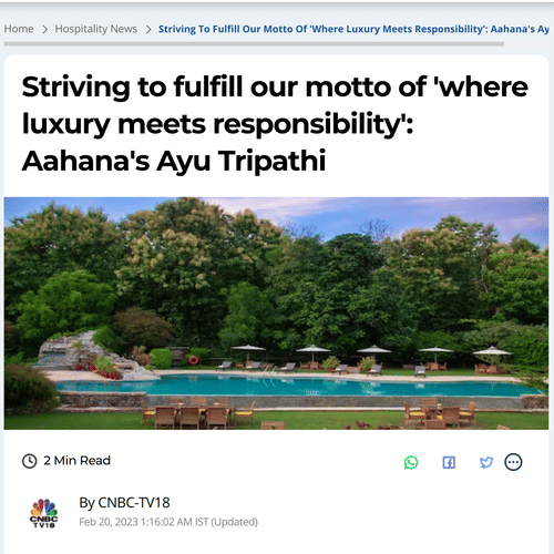 A screenshot of an article about Karma Lakelands.