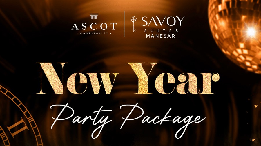 New Year Party Package at Savoy Suites, Manesar which offers gala dinner, bonfire, live singer, exciting prizes, and more. The package for a couple starts at just INR 6,999.