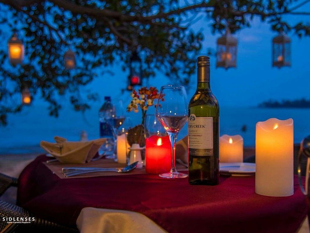 A candlelight dinner organised at Swosti Chilika Resort