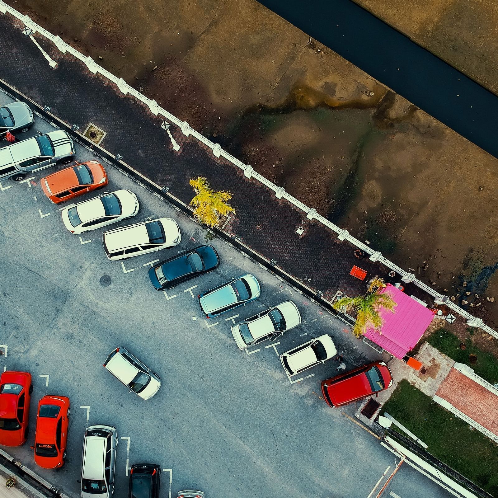 Ariel view of a Vehicle Parking