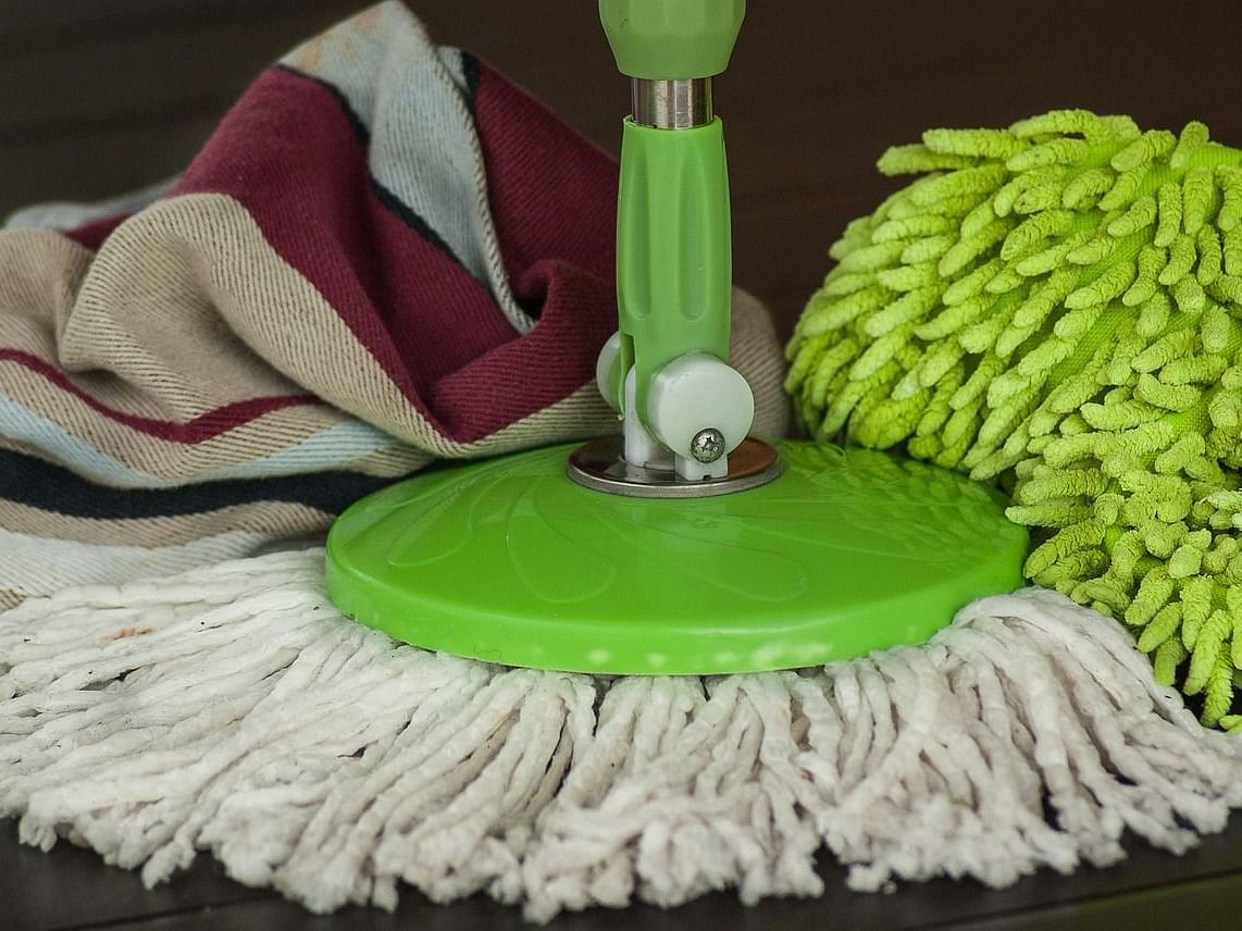 An image showing a mop on the floor.
