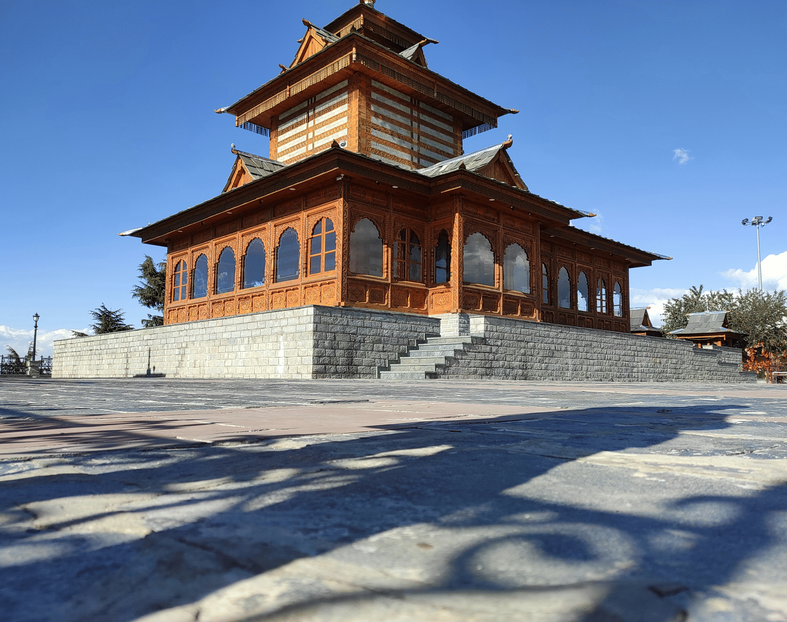 A captivating view of Tara Devi Temple in Shimla, showcasing its intricate artistry.