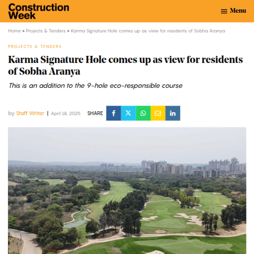 An screenshot of an article about Karma Lakelands.