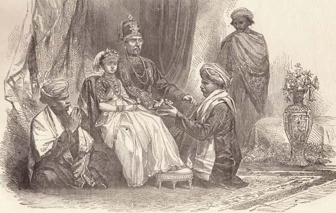 The Ex-Rajah of Coorg and Princess Gouramma, 1852.
