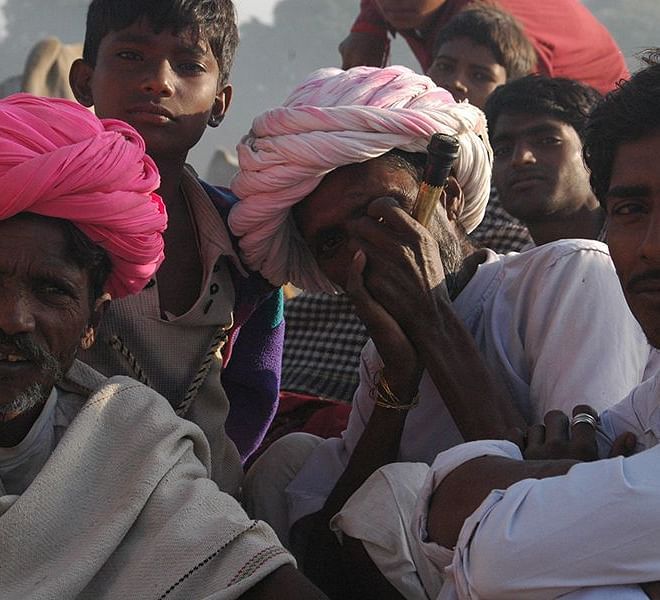 image of the local villagers posing for an image - Dev Shree, Deogarh