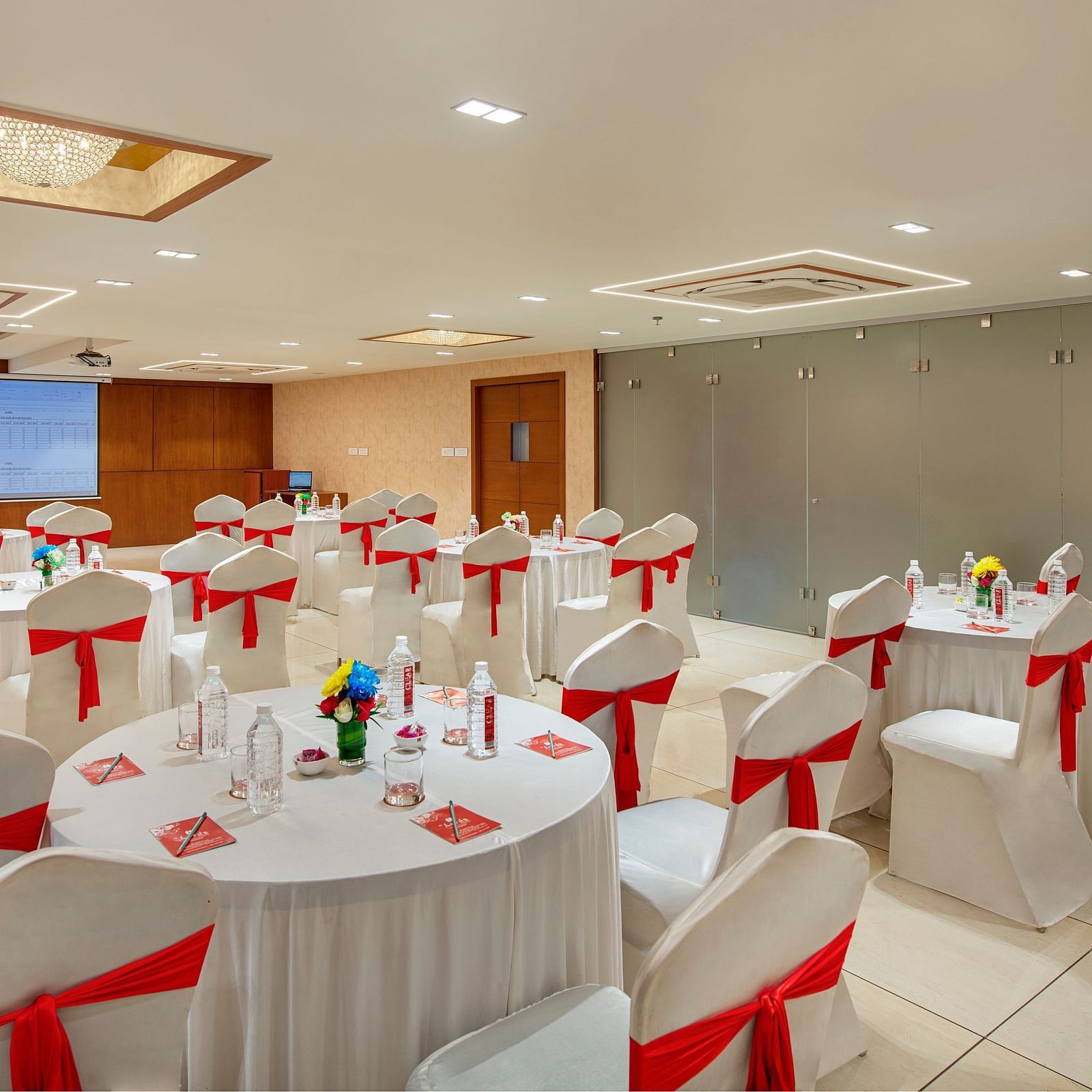 The banquet hall again, showing a different angle of the seating and decor - SK Lords Inn Ahmedabad