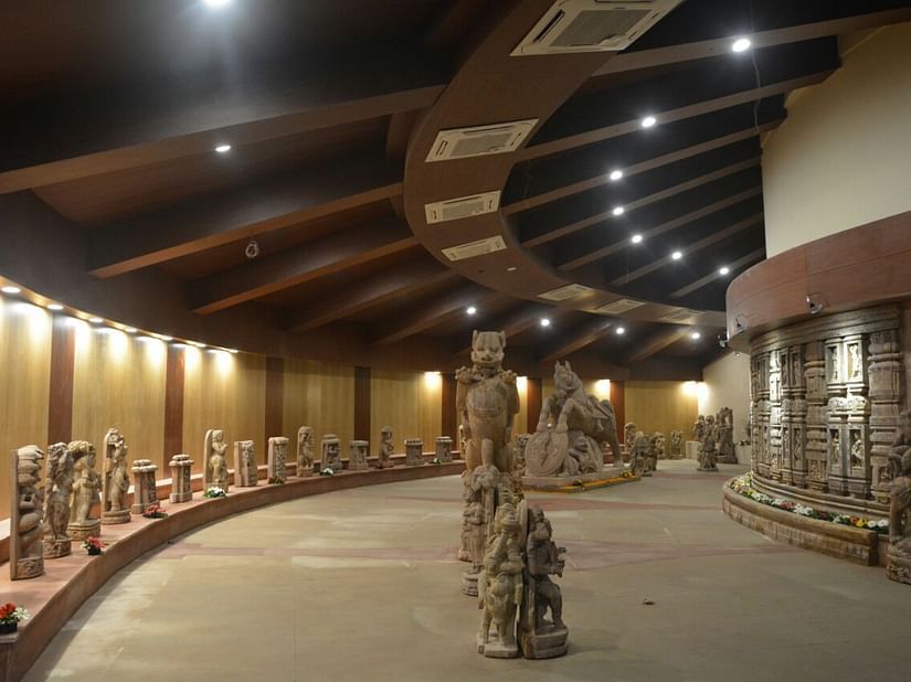 Interior image of the the IOCL with stone carved  sculpture- Konark