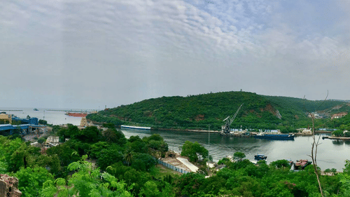 A view of Visakhapatnam Port Trust from Rose Hill 2 q5axon