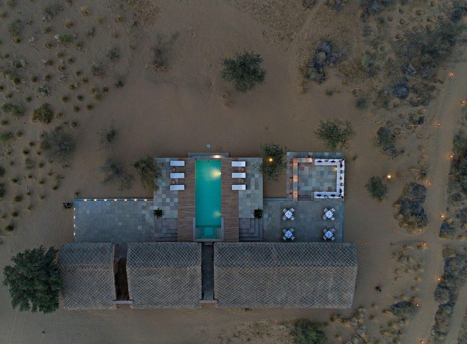 Aerial view of Manvar Resort and Desert Camp