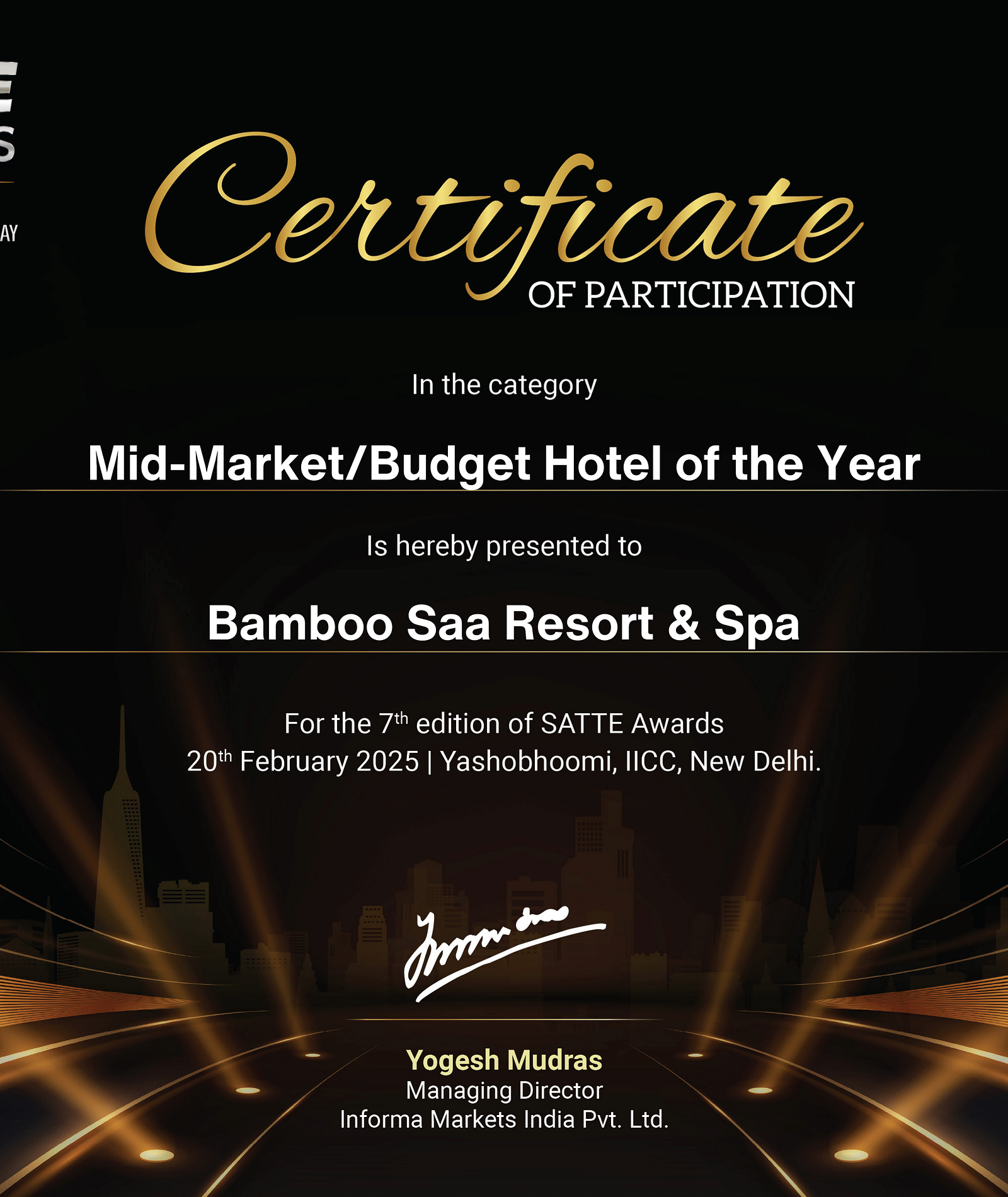 Mid-Market  Budget Hotel of the Year - Bamboo Saa Resort & Spa